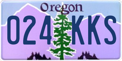 OR license plate 024KKS