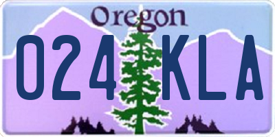 OR license plate 024KLA