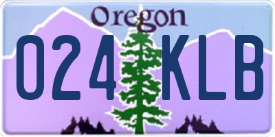 OR license plate 024KLB