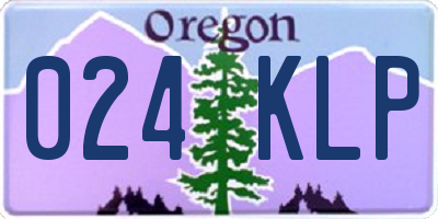 OR license plate 024KLP