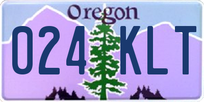 OR license plate 024KLT