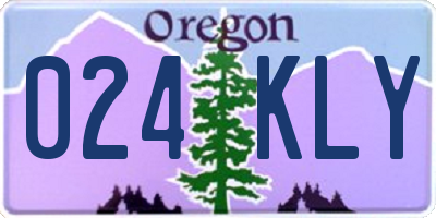 OR license plate 024KLY
