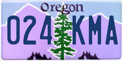 OR license plate 024KMA