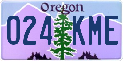 OR license plate 024KME