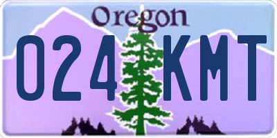 OR license plate 024KMT