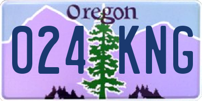 OR license plate 024KNG