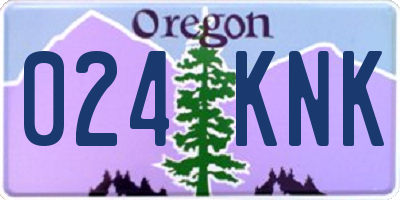 OR license plate 024KNK