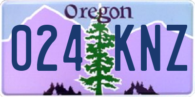 OR license plate 024KNZ