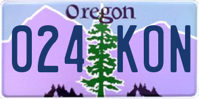 OR license plate 024KON