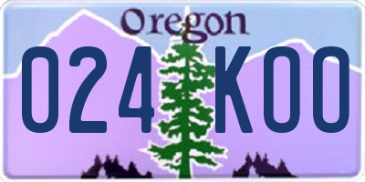 OR license plate 024KOO