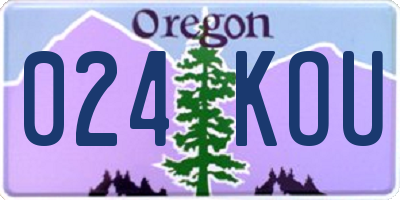 OR license plate 024KOU