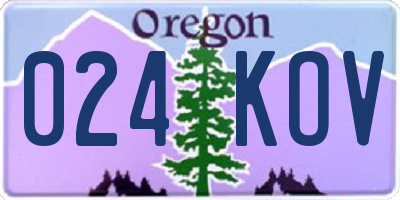 OR license plate 024KOV
