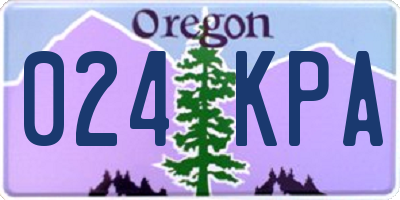 OR license plate 024KPA