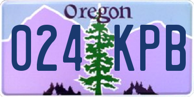OR license plate 024KPB