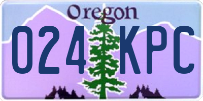 OR license plate 024KPC