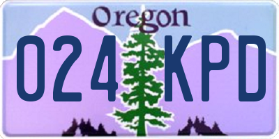 OR license plate 024KPD