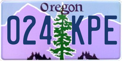 OR license plate 024KPE