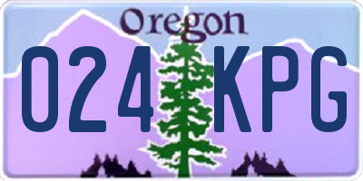OR license plate 024KPG