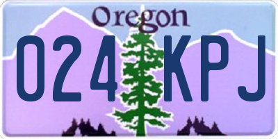 OR license plate 024KPJ