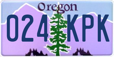 OR license plate 024KPK