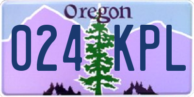 OR license plate 024KPL