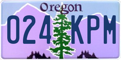 OR license plate 024KPM