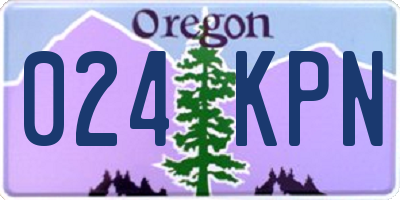 OR license plate 024KPN