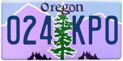 OR license plate 024KPO