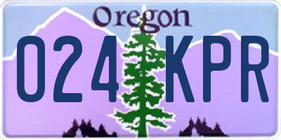OR license plate 024KPR