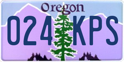 OR license plate 024KPS