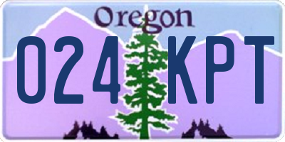 OR license plate 024KPT