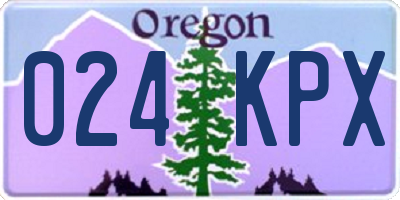 OR license plate 024KPX