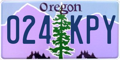 OR license plate 024KPY