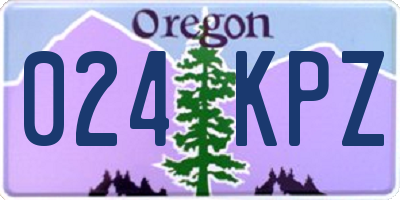 OR license plate 024KPZ