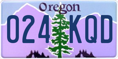 OR license plate 024KQD