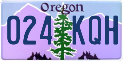 OR license plate 024KQH