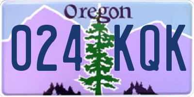 OR license plate 024KQK