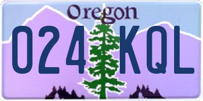OR license plate 024KQL