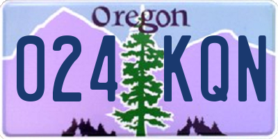 OR license plate 024KQN