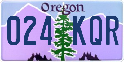 OR license plate 024KQR