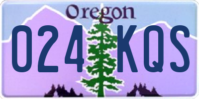 OR license plate 024KQS