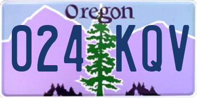 OR license plate 024KQV