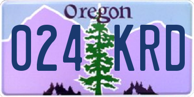 OR license plate 024KRD