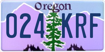 OR license plate 024KRF