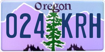 OR license plate 024KRH