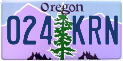 OR license plate 024KRN