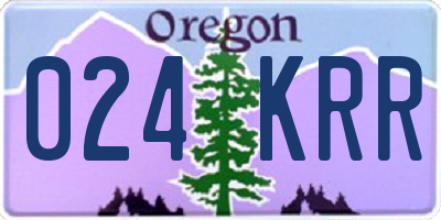 OR license plate 024KRR