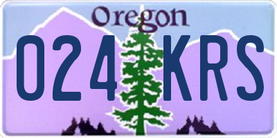 OR license plate 024KRS