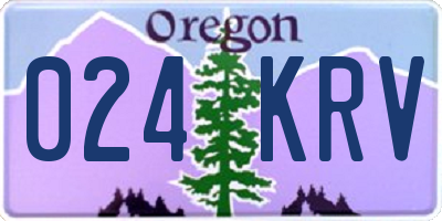 OR license plate 024KRV