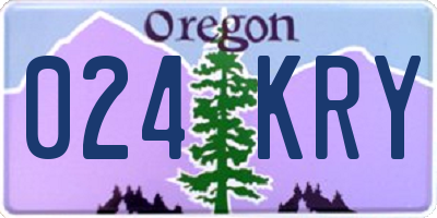 OR license plate 024KRY